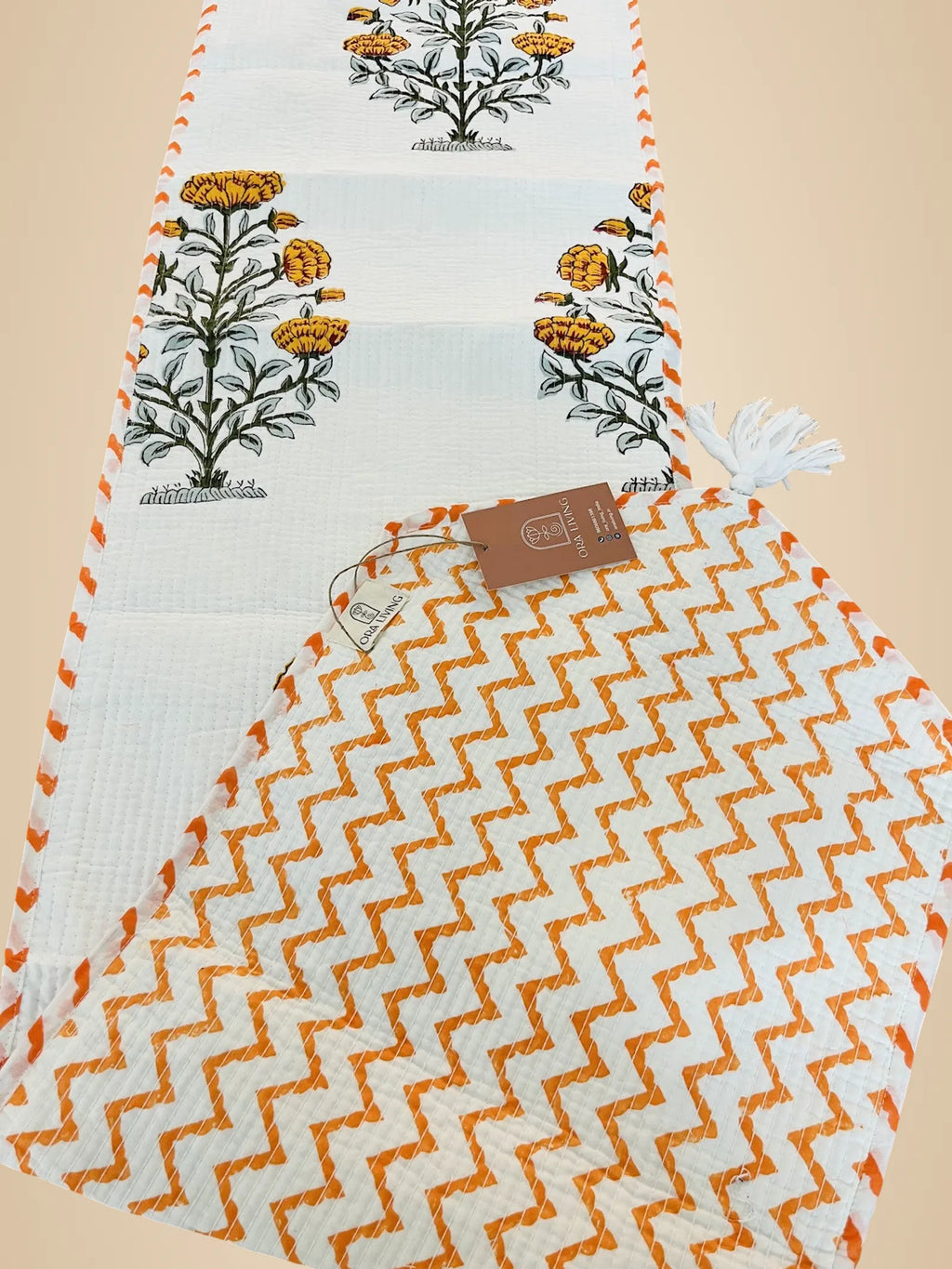 Multicolor Cotton Quilted Table Runner image 2