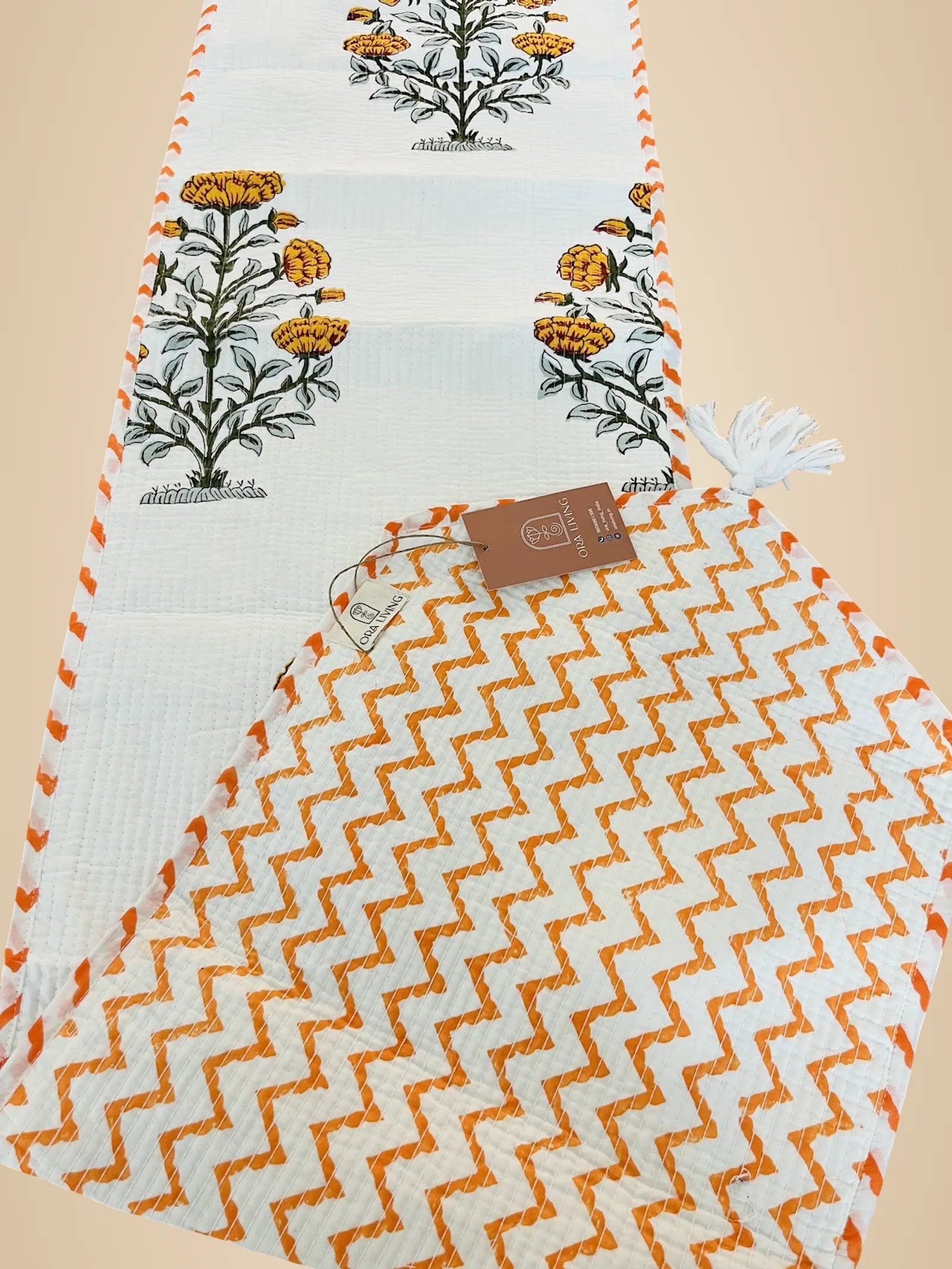 Multicolor Cotton Quilted Table Runner image 2