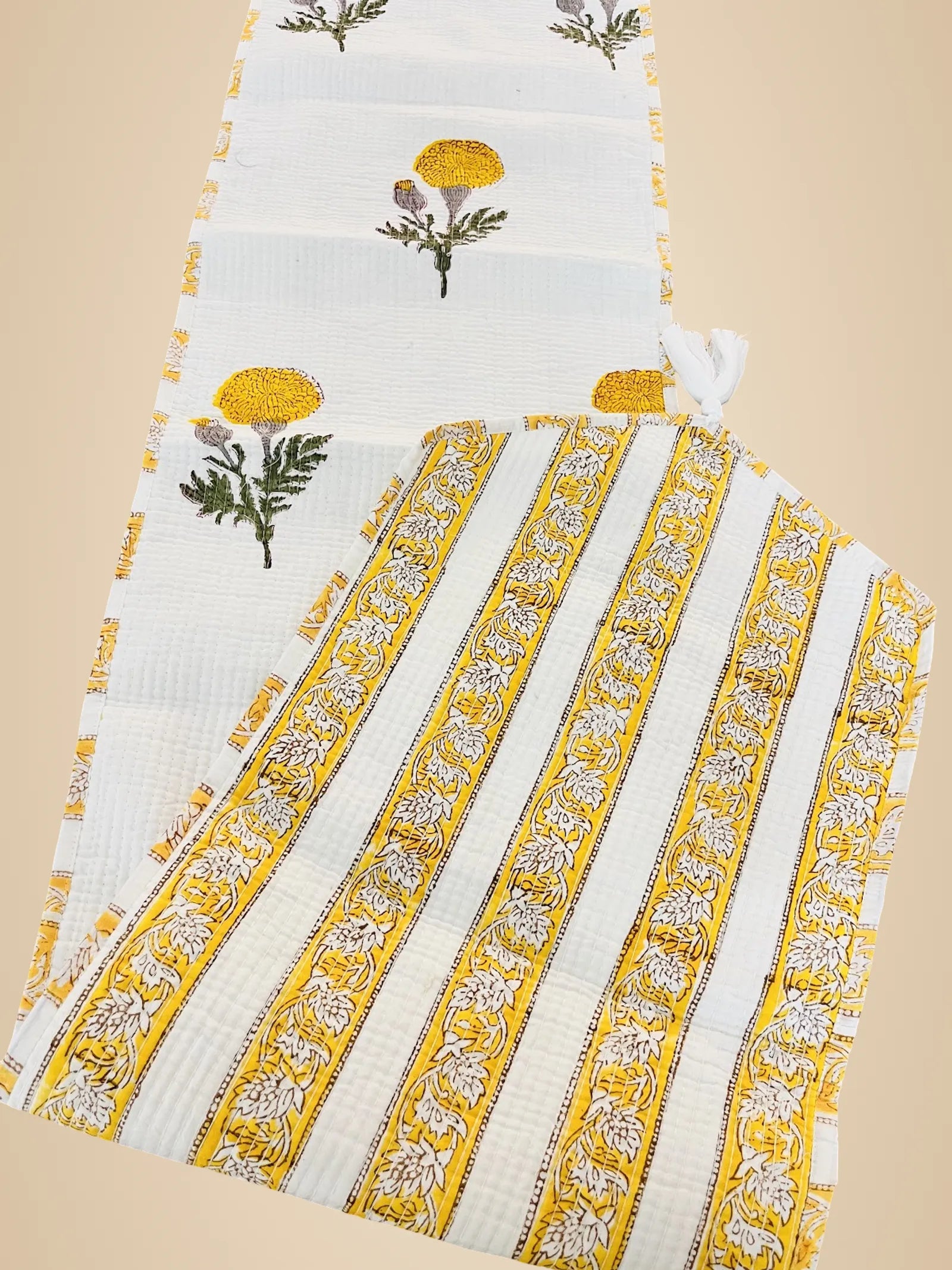 Multicolor Cotton Quilted Table Runner image 2