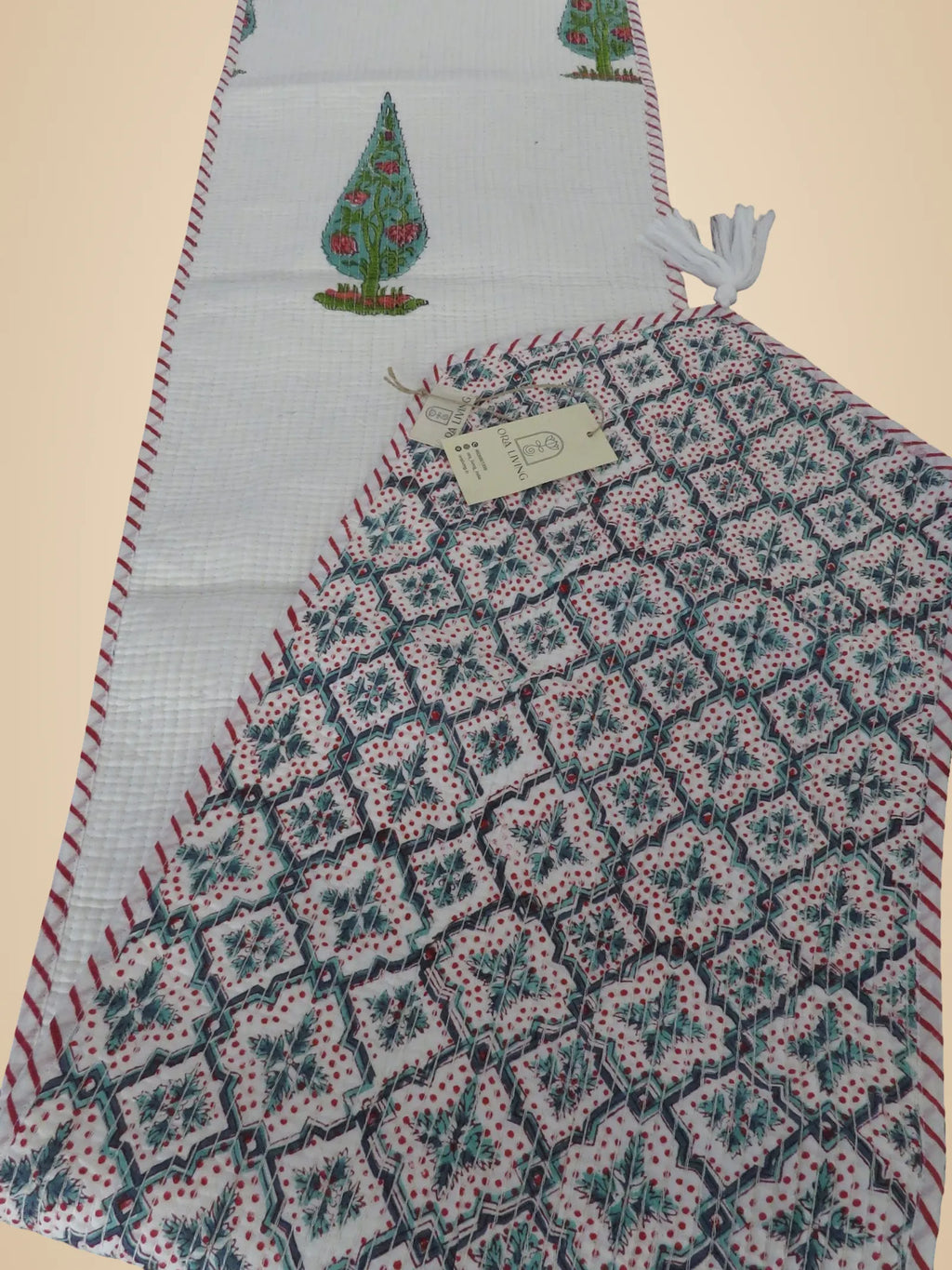 Multicolor Cotton Quilted Table Runner image 2