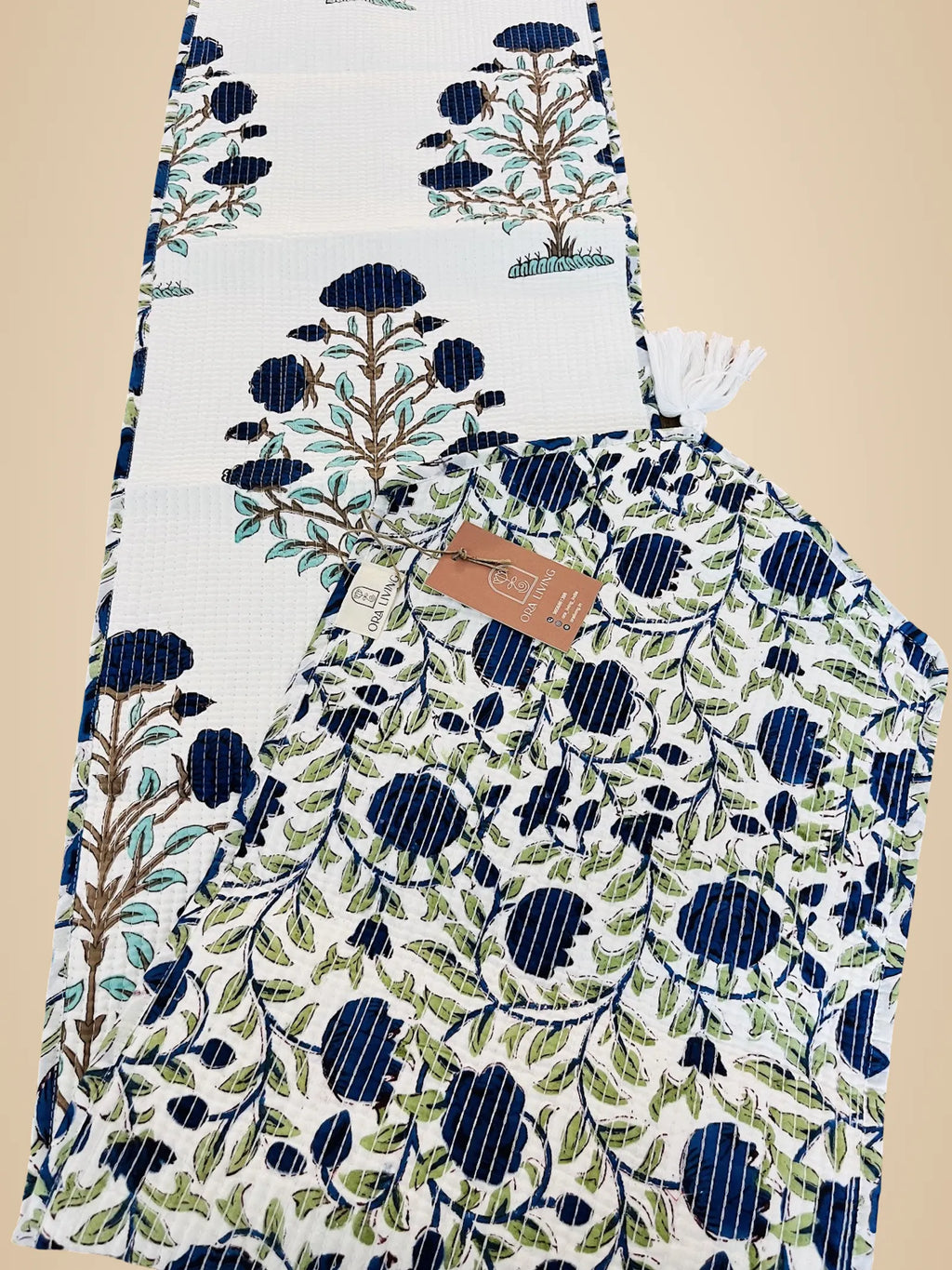 Multicolor Cotton Quilted Table Runner image 2