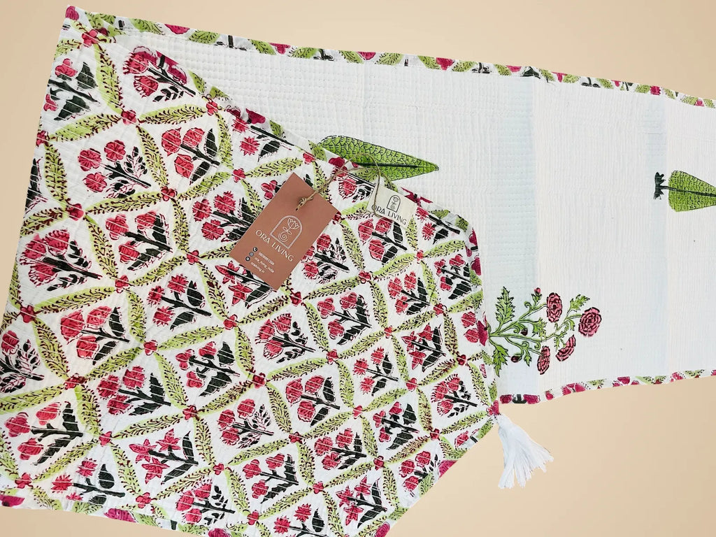 Multicolor Cotton Quilted Table Runner image 2