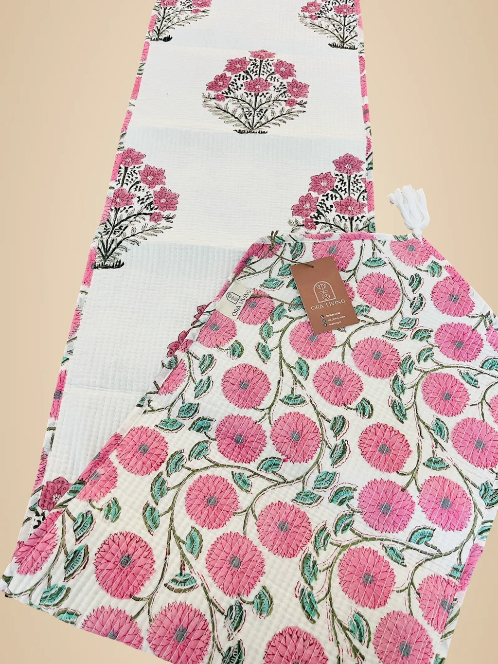 Multicolor Cotton Quilted Table Runner image 2