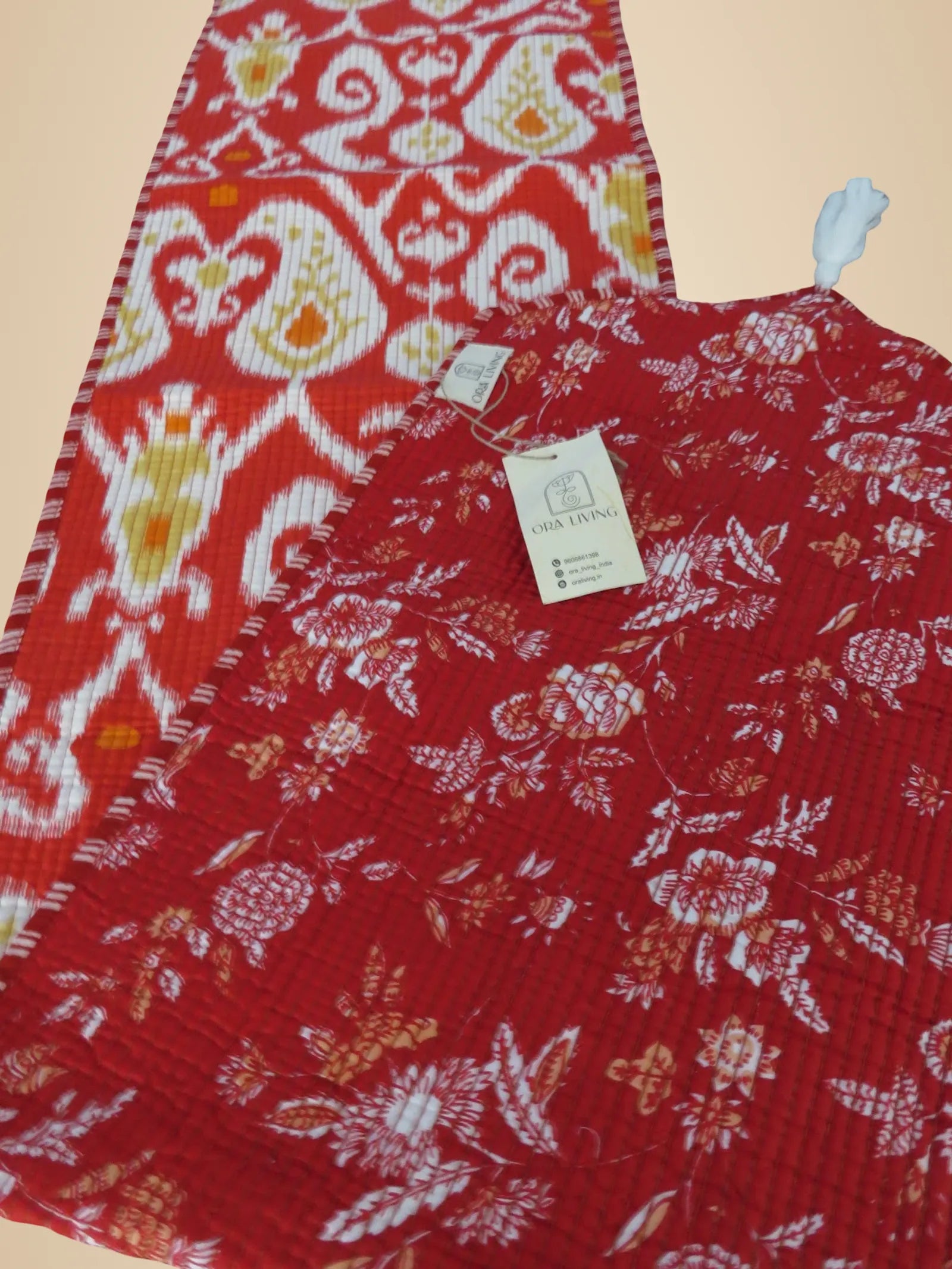 Multicolor Cotton Quilted Table Runner image 2