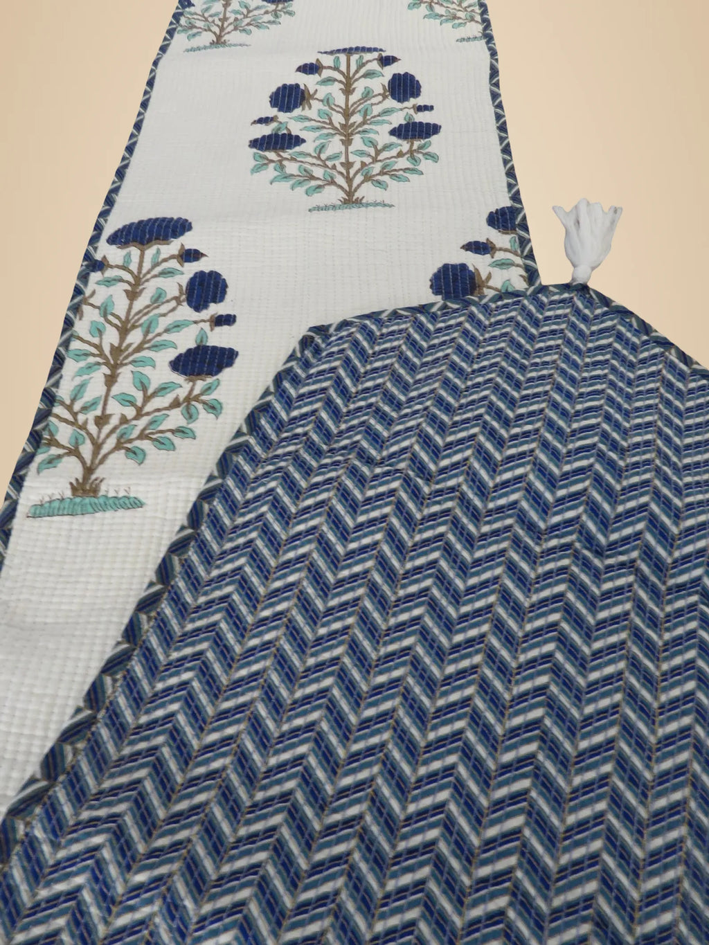 Multicolor Cotton Quilted Table Runner image 2