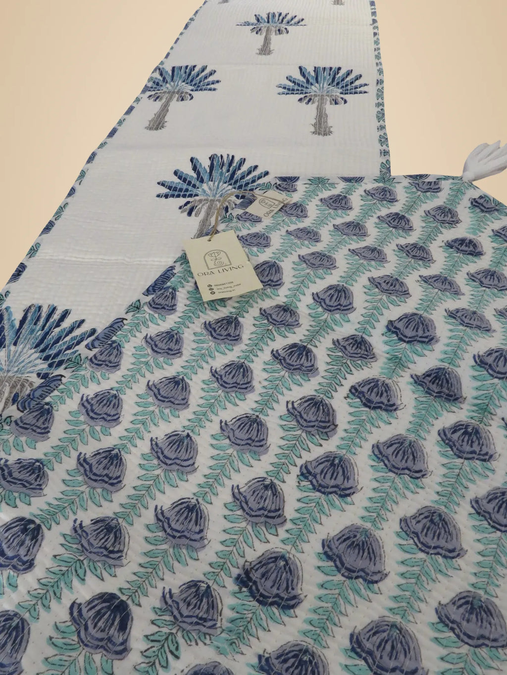 Multicolor Cotton Quilted Table Runner image 2