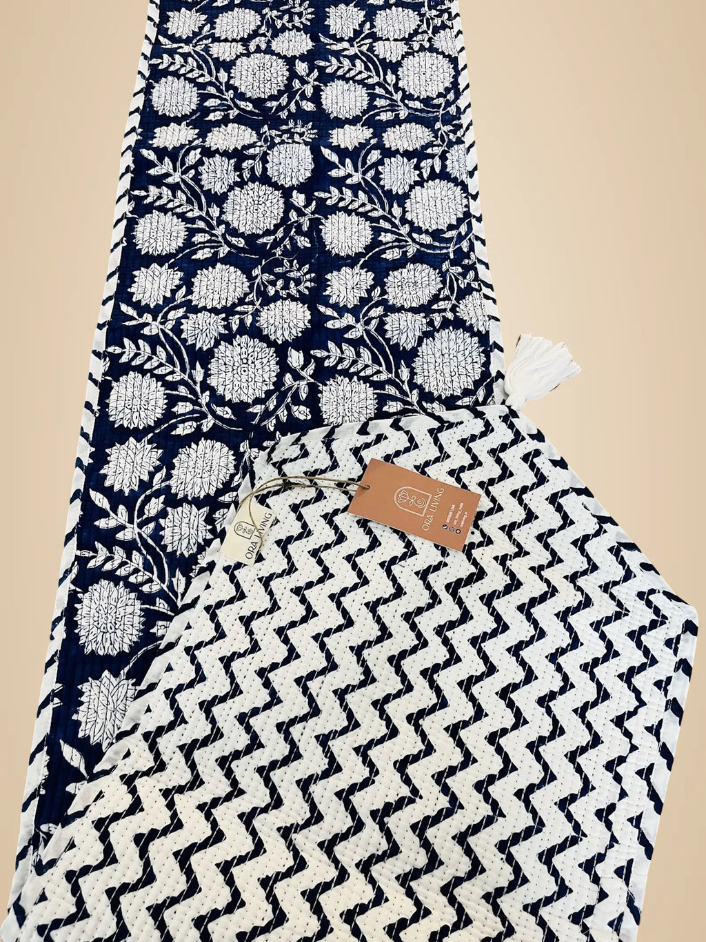 Multicolor Cotton Quilted Table Runner image 2