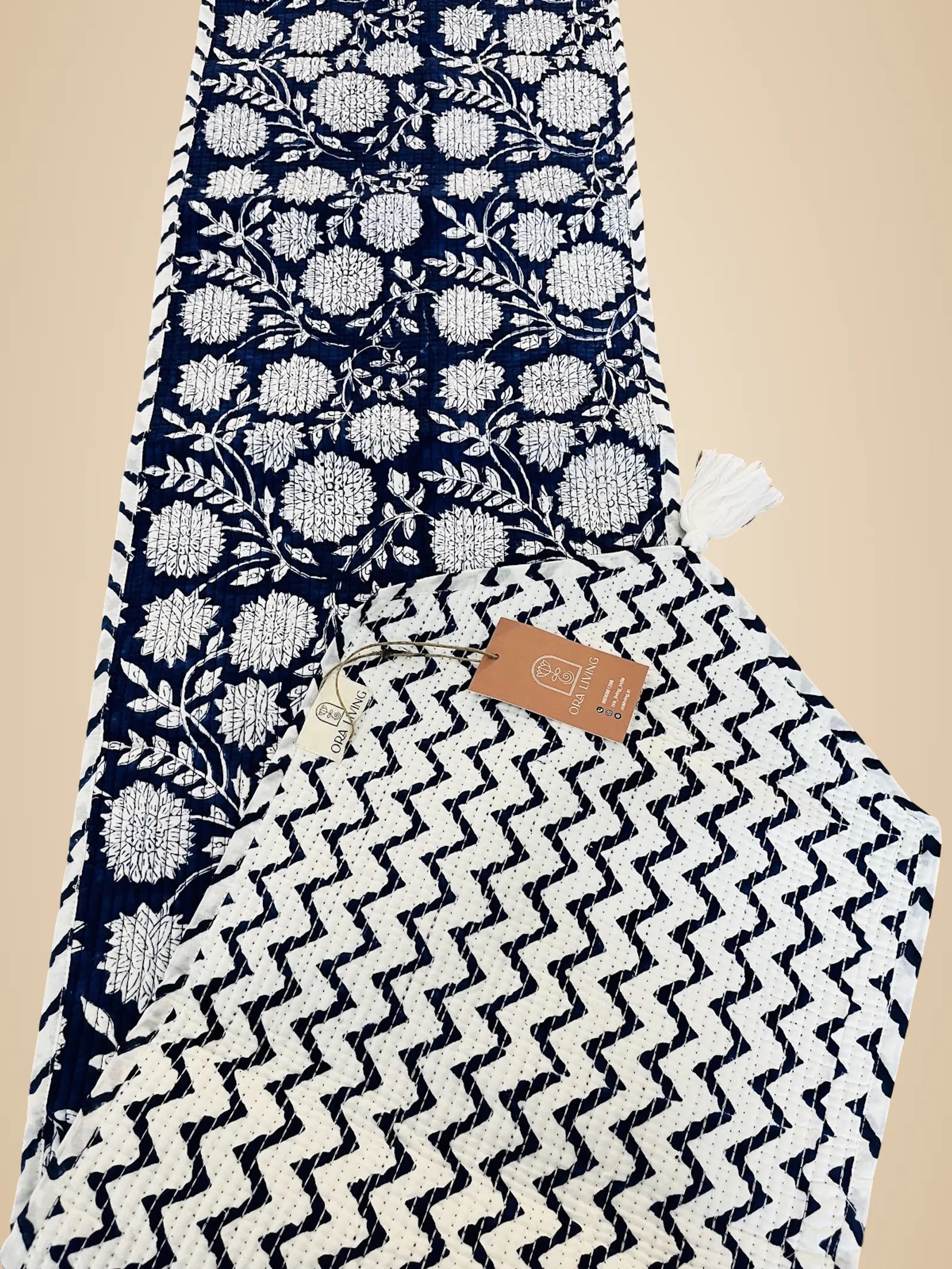 Multicolor Cotton Quilted Table Runner image 2