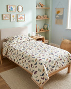 Offwhite Dino Handblock Mul Cotton Kids Quilt image 1
