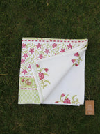 Paisley Flower Handblock Waffle Cotton Bath Towel image 3