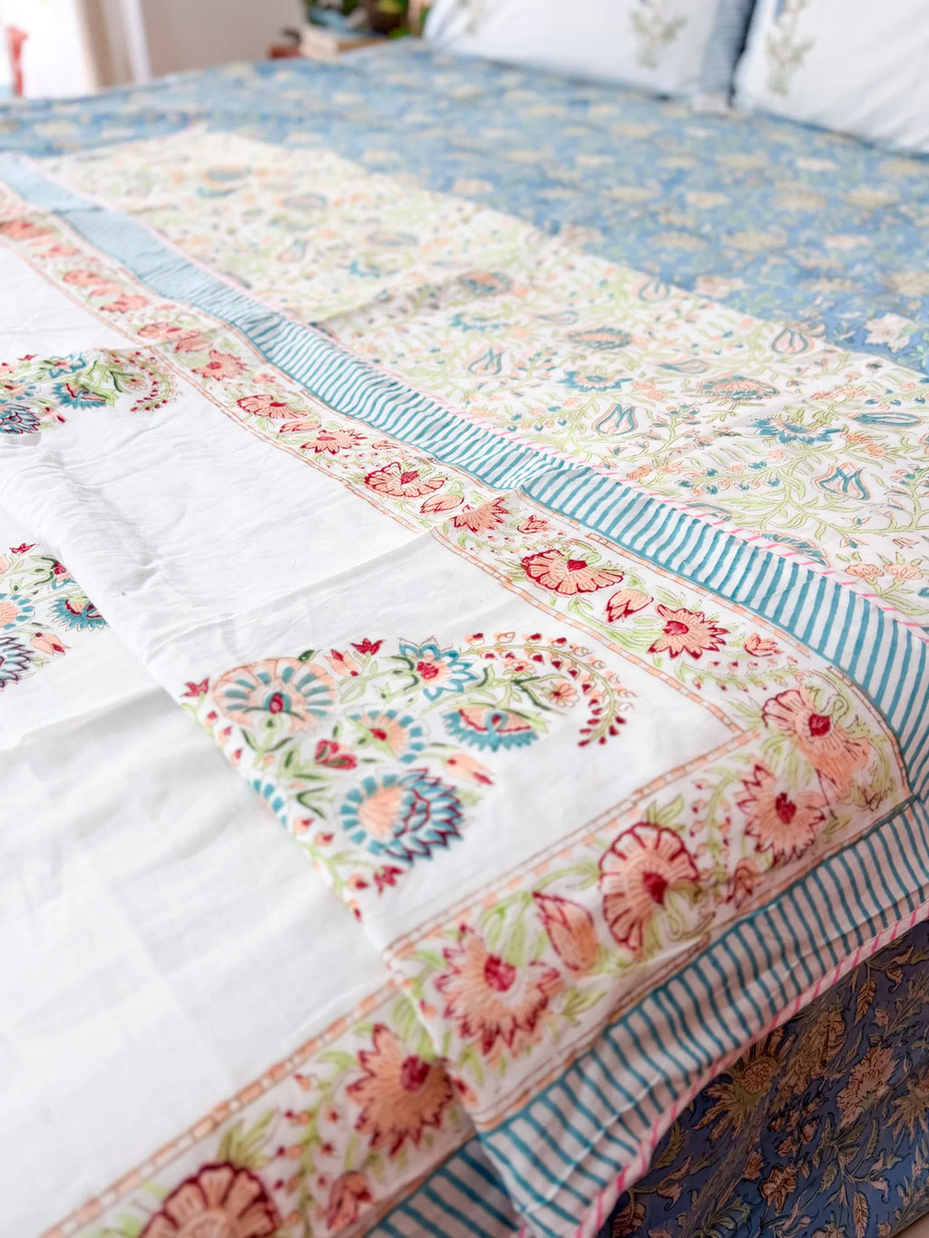 PAISLEY GARDEN Handblock Mul Cotton Dohar image 4