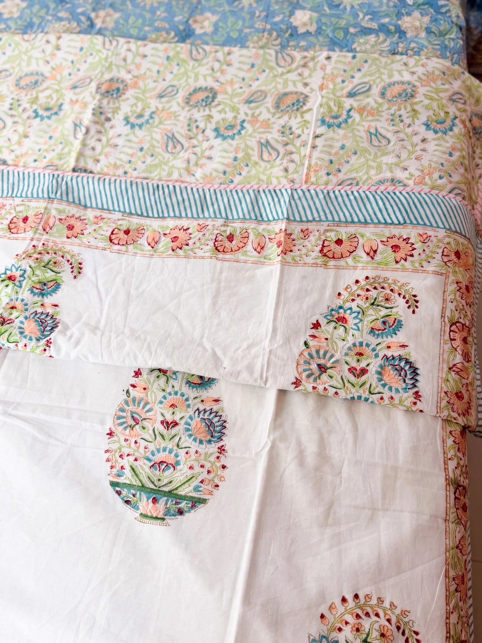 PAISLEY GARDEN Handblock Mul Cotton Dohar image 5