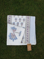 Palm Tree And Cypress Handblock Waffle Cotton Bath Towel image 3