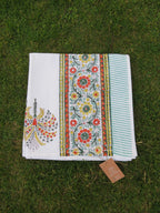 Palm Tree Handblock Waffle Cotton Bath Towel image 2