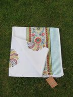 Palm Tree Handblock Waffle Cotton Bath Towel image 3