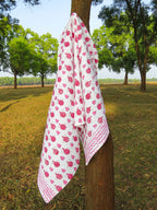Pink Balloon Handblock Waffle Cotton Kids Bath Towel image 3