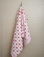 Pink Balloon Handblock Waffle Cotton Kids Bath Towel image 4