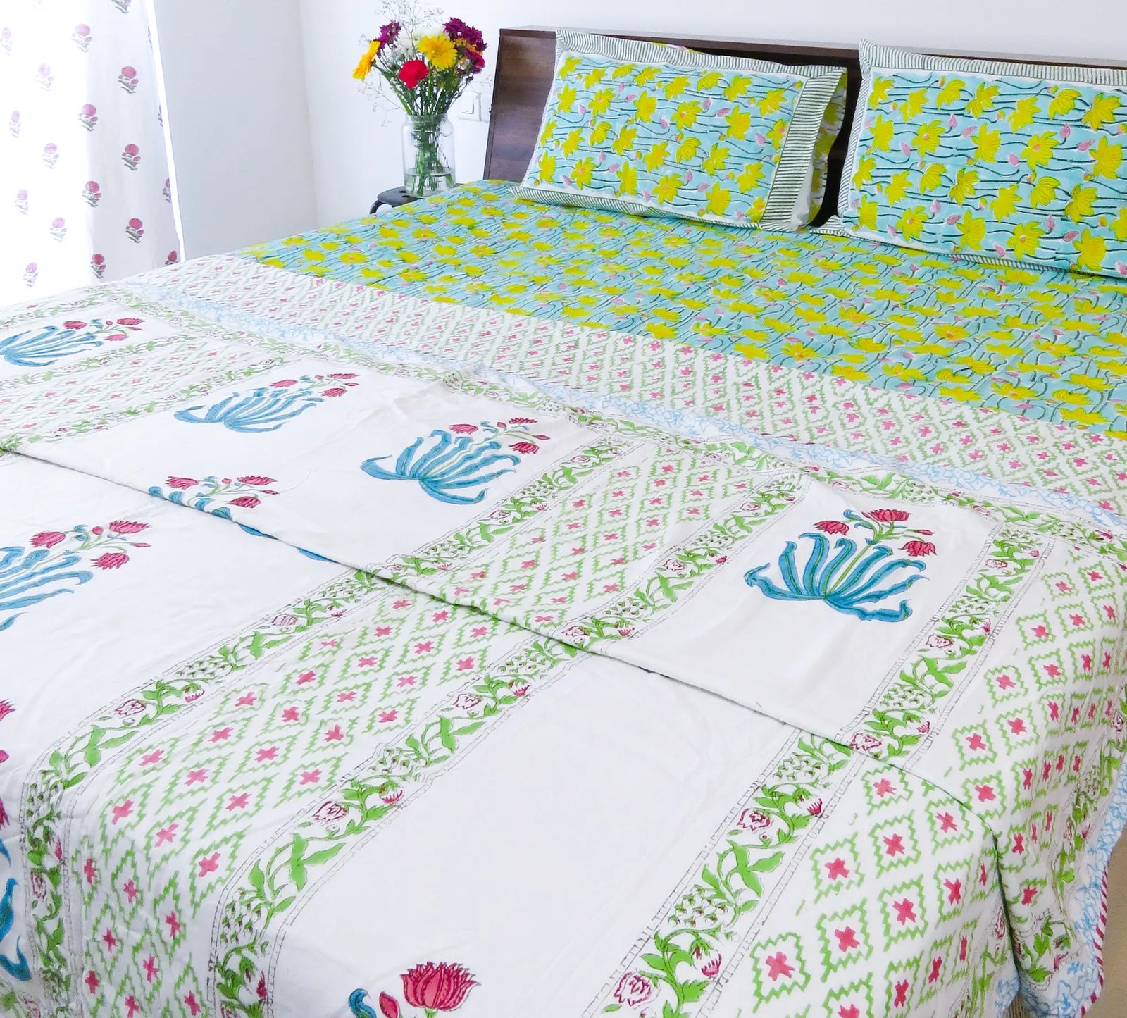 Royal Bagh Handblock Mul Cotton Dohar image 3