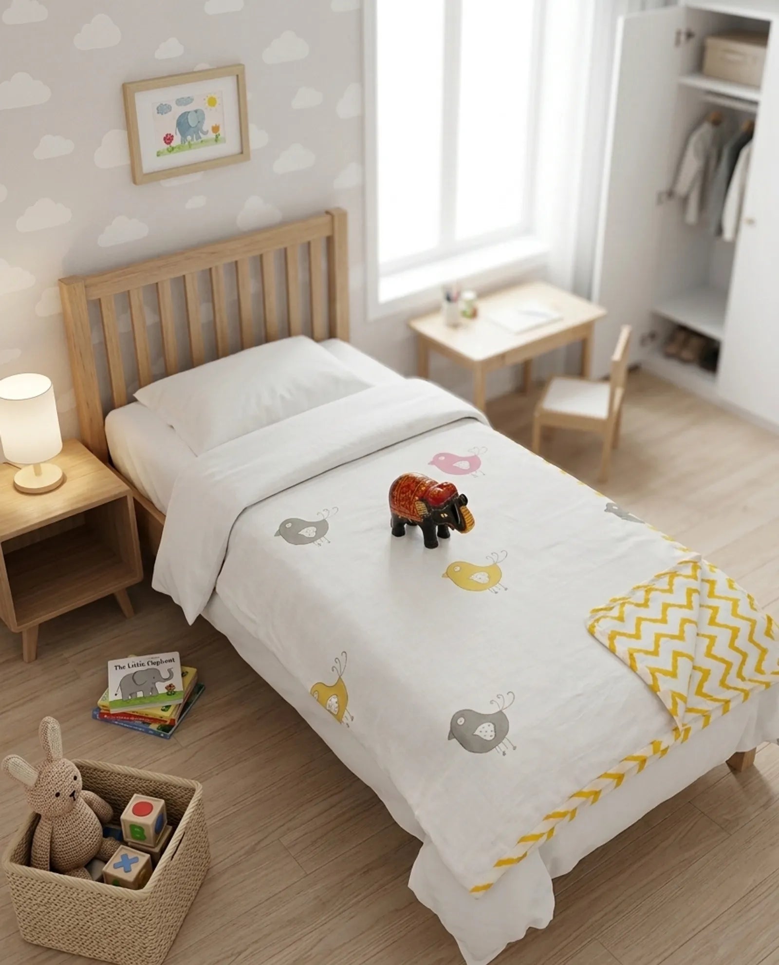 Tweety Bird Handblock Mul Cotton Kids Dohar image 1