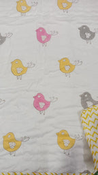 Tweety Bird Handblock Mul Cotton Kids Quilt image 2