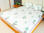 Wild Palm Handblock Premium Cotton Bedsheet Set image 5