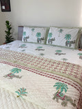 WildPalm Handblock Mul Cotton Quilt Double image 1